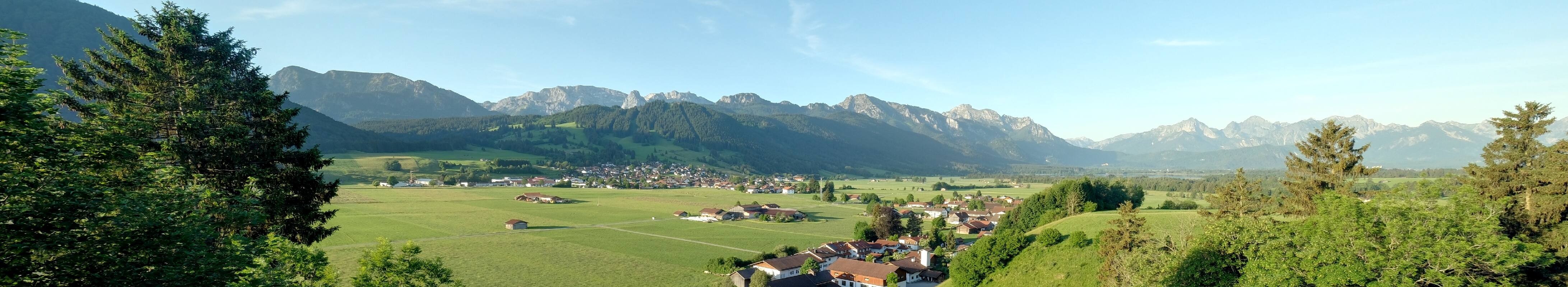 Archiv Foto Webcam Halblech - Blick über Buching