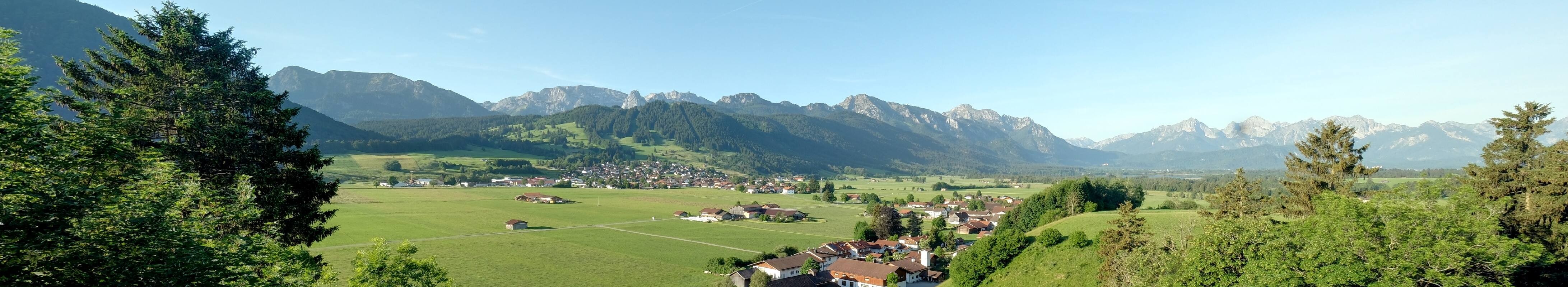 Archiv Foto Webcam Halblech - Blick über Buching