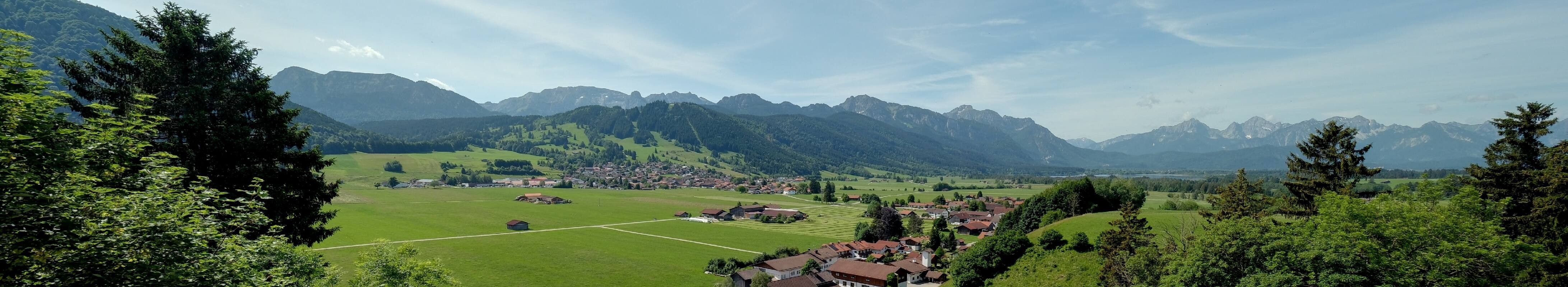 Archiv Foto Webcam Halblech - Blick über Buching