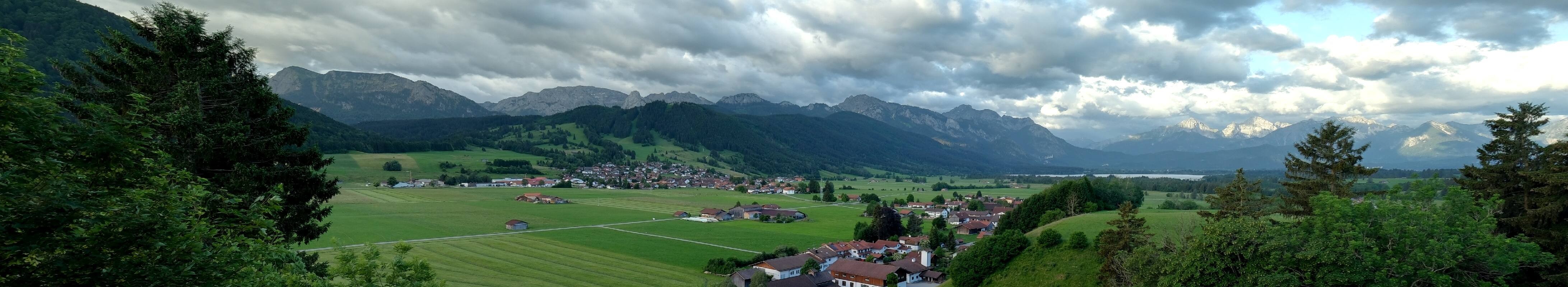 Archiv Foto Webcam Halblech - Blick über Buching