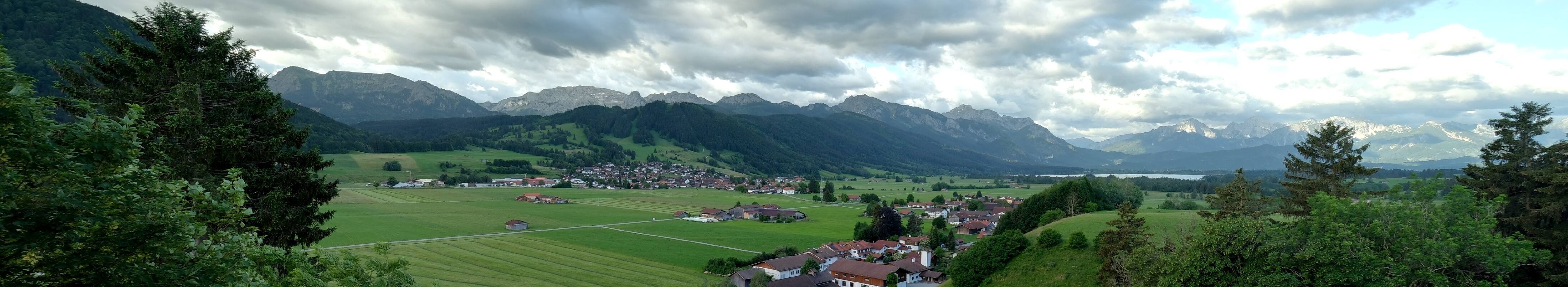 Archiv Foto Webcam Halblech - Blick über Buching