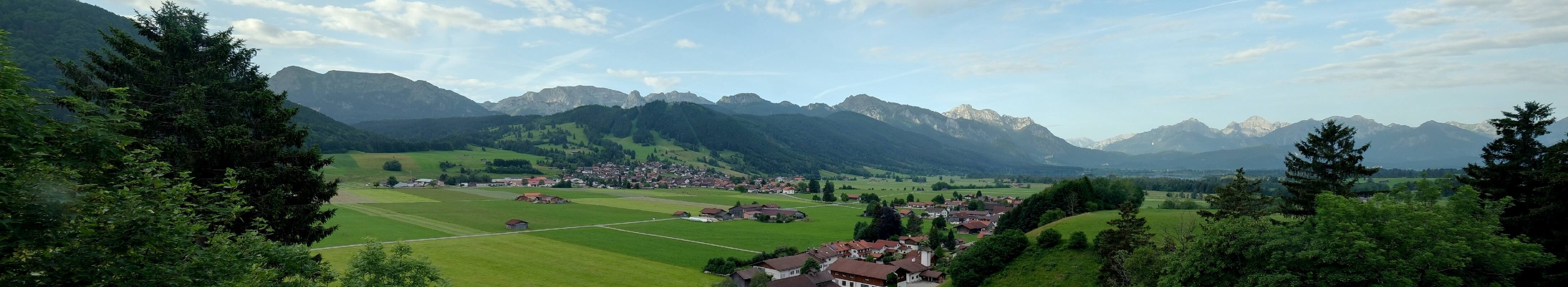Archiv Foto Webcam Halblech - Blick über Buching
