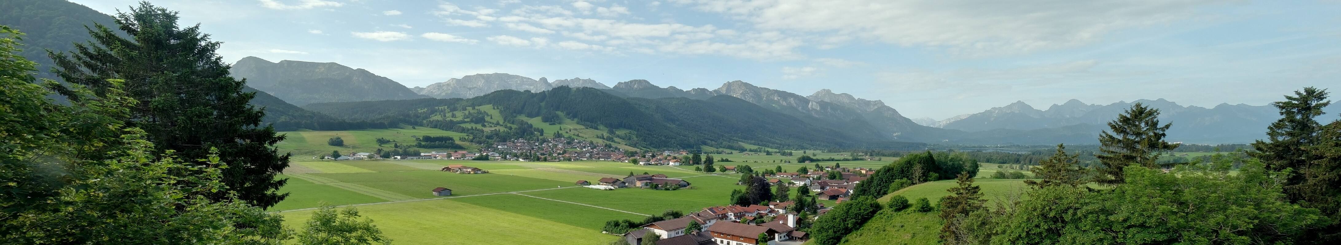 Archiv Foto Webcam Halblech - Blick über Buching