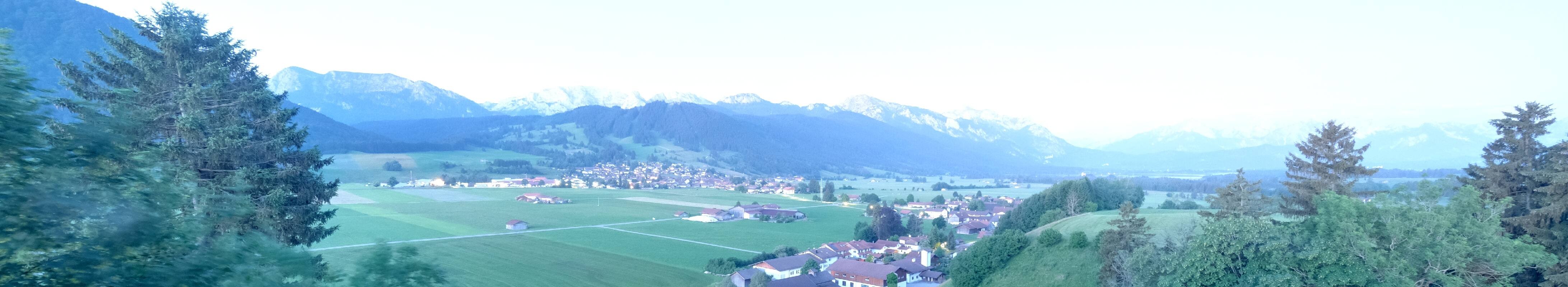 Archiv Foto Webcam Halblech - Blick über Buching