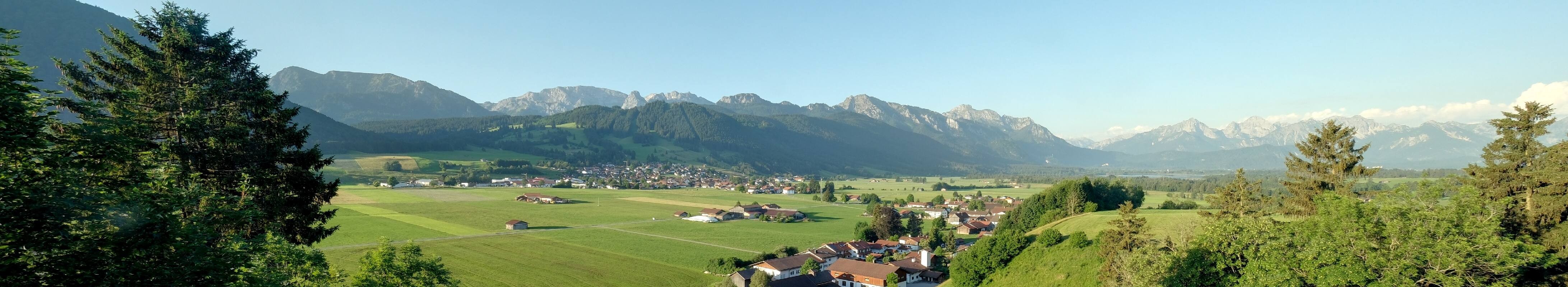 Archiv Foto Webcam Halblech - Blick über Buching