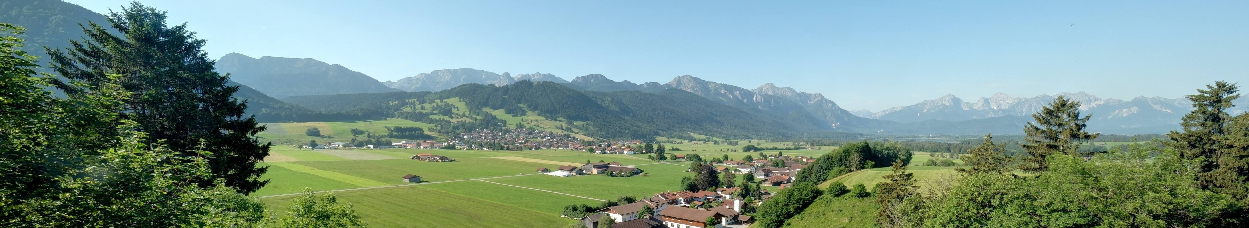 Archiv Foto Webcam Halblech - Blick über Buching