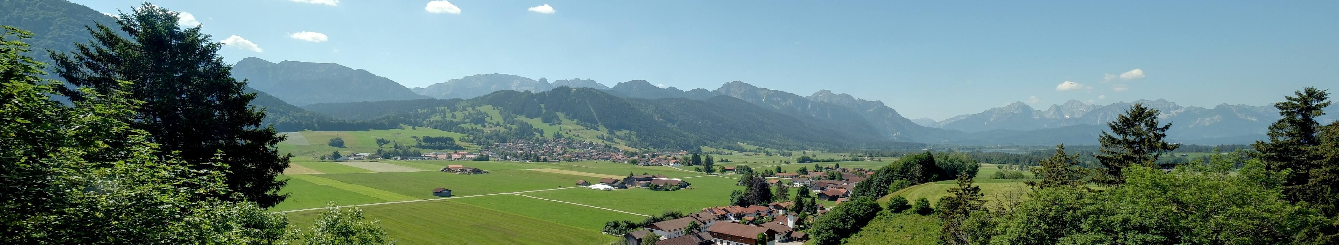 Archiv Foto Webcam Halblech - Blick über Buching