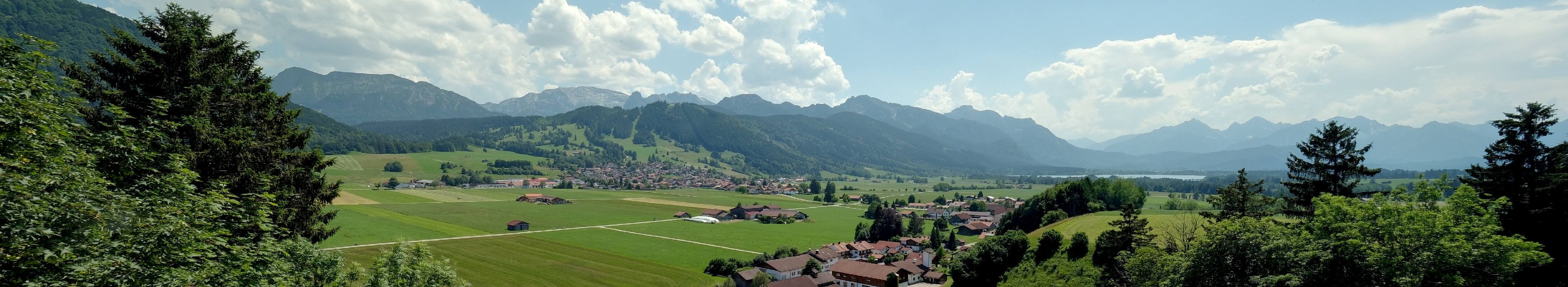 Archiv Foto Webcam Halblech - Blick über Buching