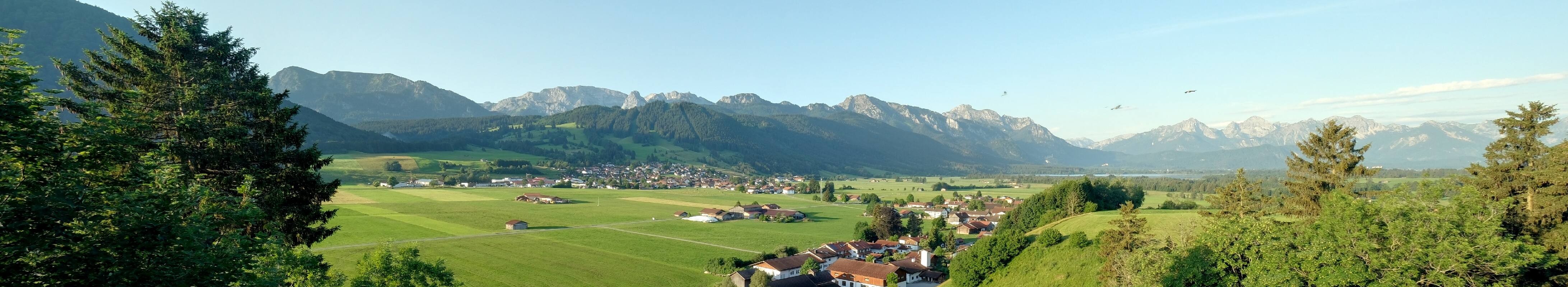 Archiv Foto Webcam Halblech - Blick über Buching