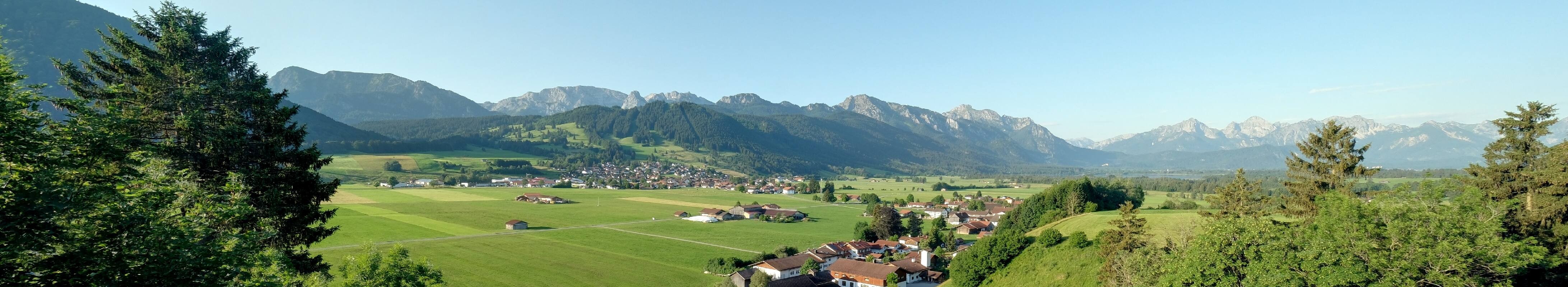 Archiv Foto Webcam Halblech - Blick über Buching
