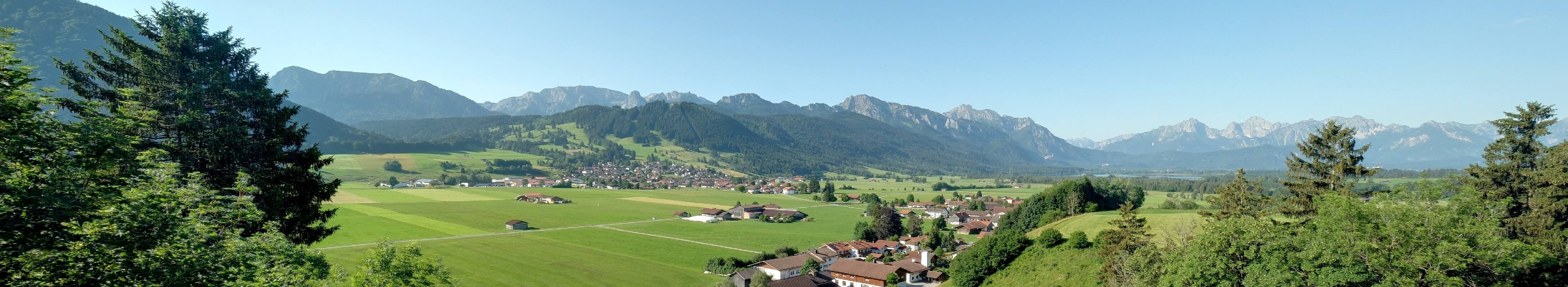 Archiv Foto Webcam Halblech - Blick über Buching