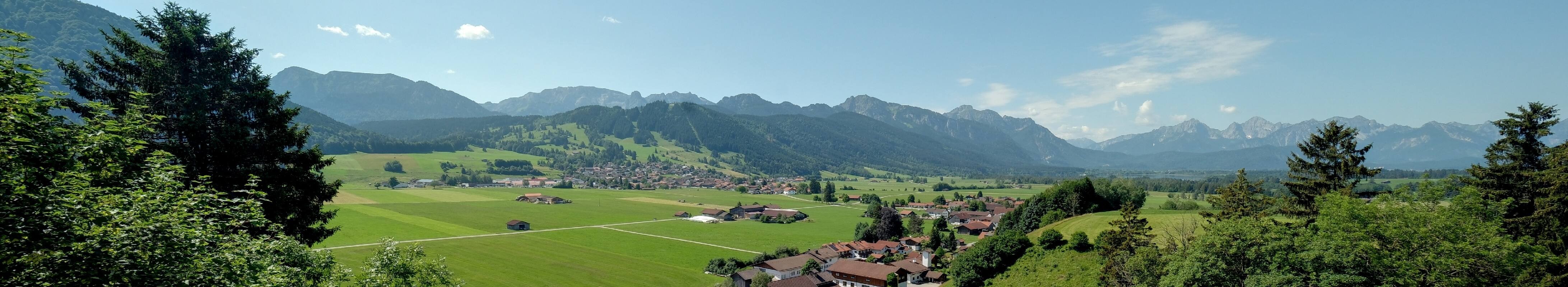 Archiv Foto Webcam Halblech - Blick über Buching