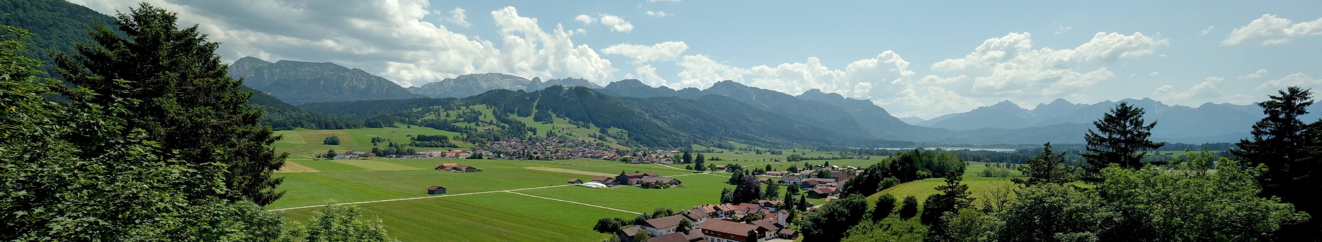 Archiv Foto Webcam Halblech - Blick über Buching
