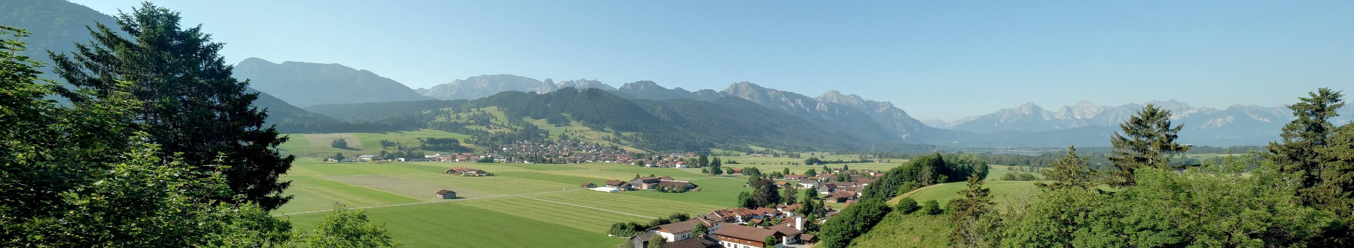 Archiv Foto Webcam Halblech - Blick über Buching