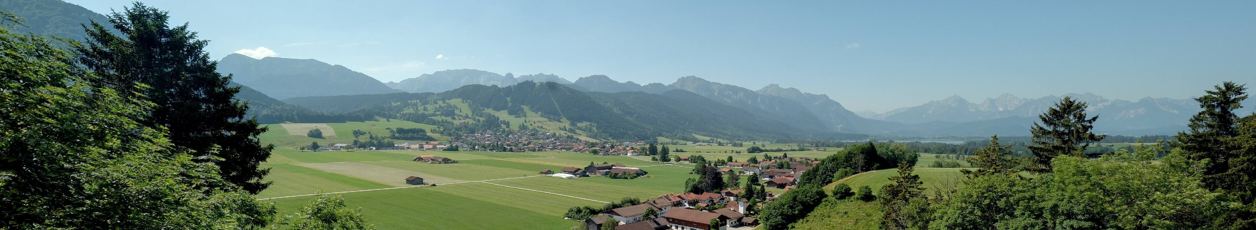Archiv Foto Webcam Halblech - Blick über Buching