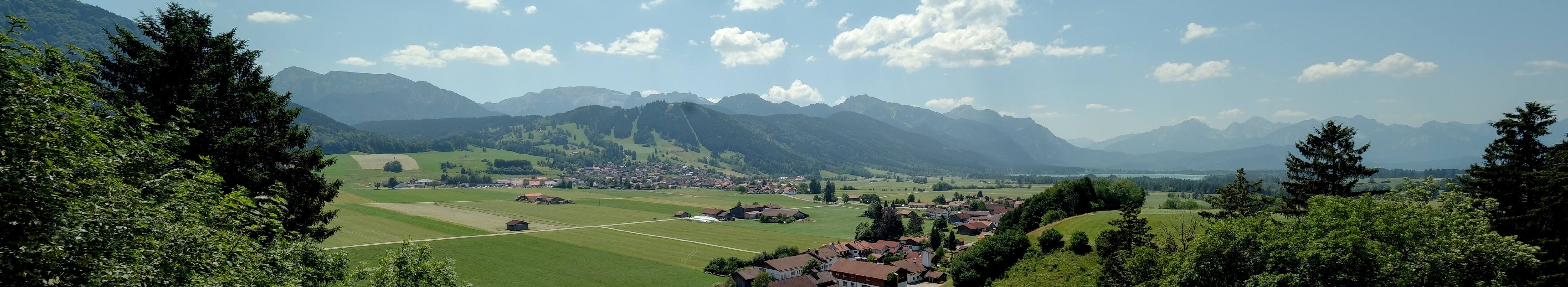 Archiv Foto Webcam Halblech - Blick über Buching