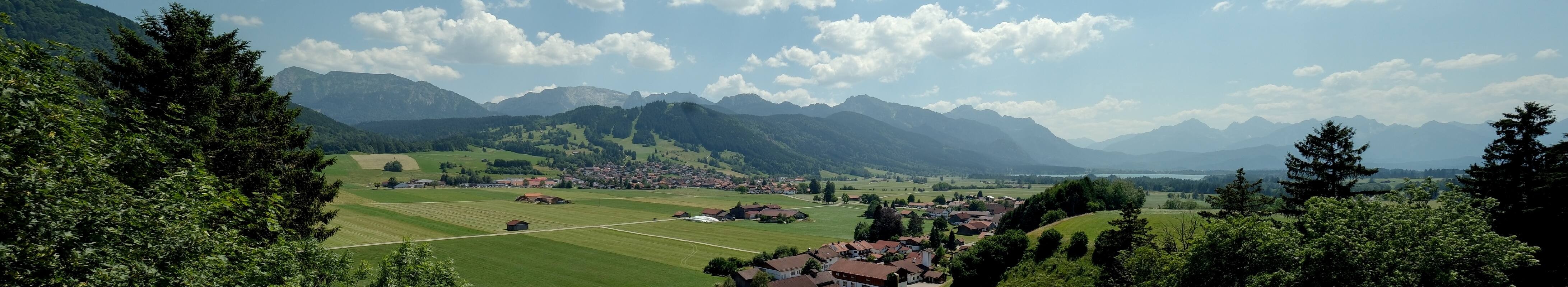 Archiv Foto Webcam Halblech - Blick über Buching