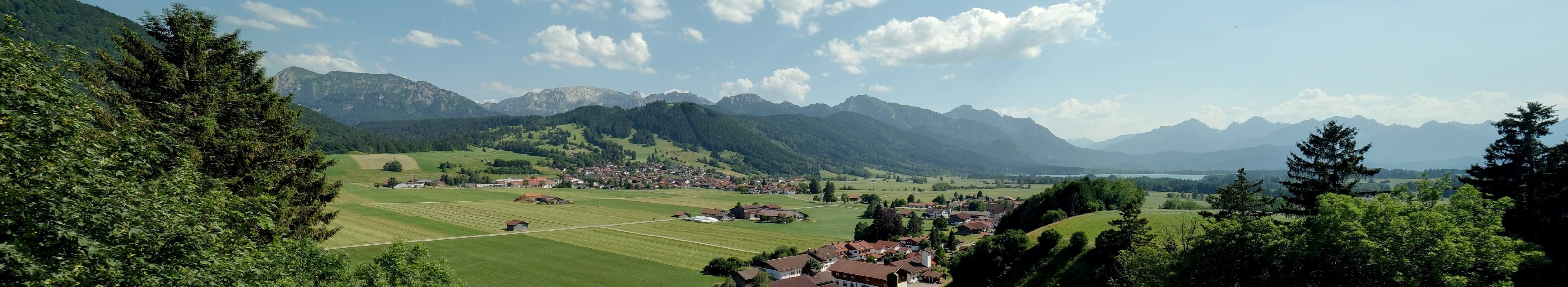 Archiv Foto Webcam Halblech - Blick über Buching