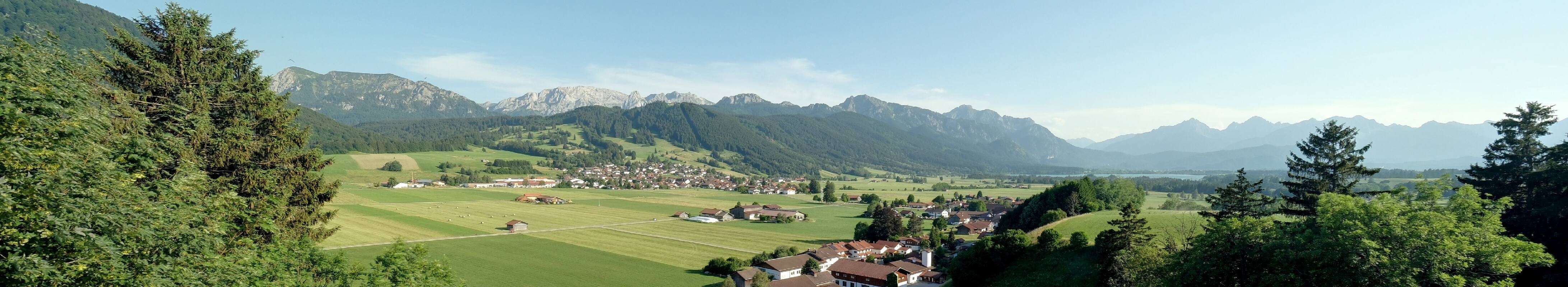 Archiv Foto Webcam Halblech - Blick über Buching