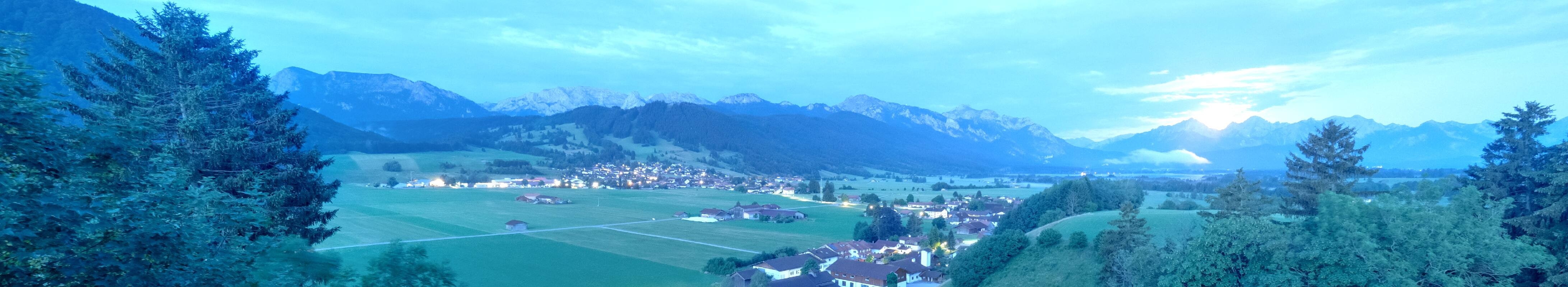 Archiv Foto Webcam Halblech - Blick über Buching