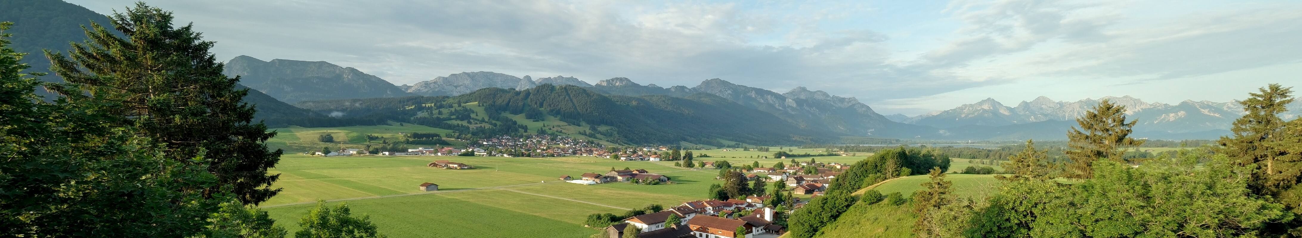 Archiv Foto Webcam Halblech - Blick über Buching