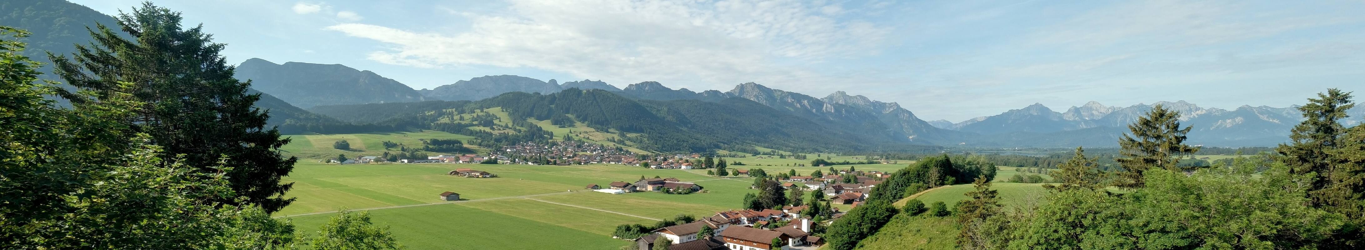 Archiv Foto Webcam Halblech - Blick über Buching