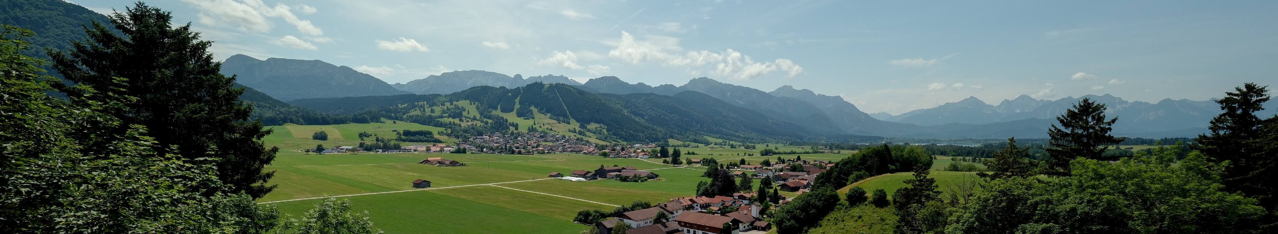 Archiv Foto Webcam Halblech - Blick über Buching