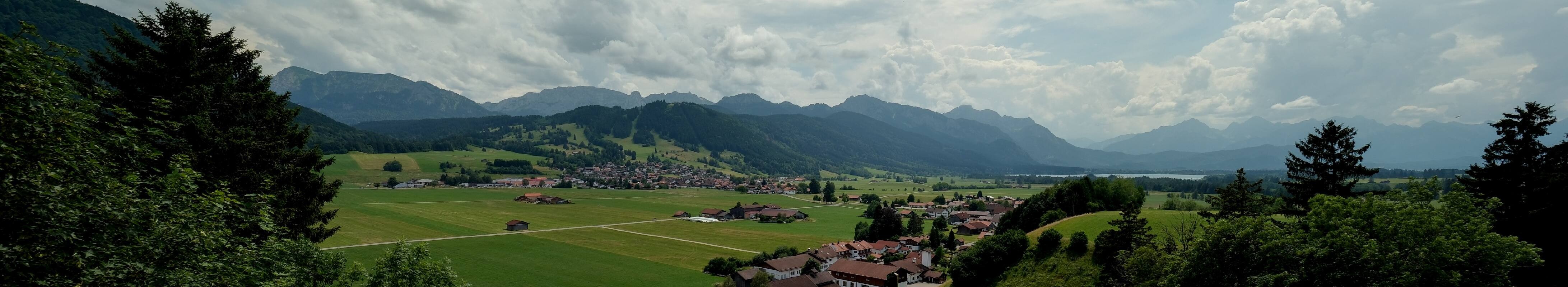Archiv Foto Webcam Halblech - Blick über Buching
