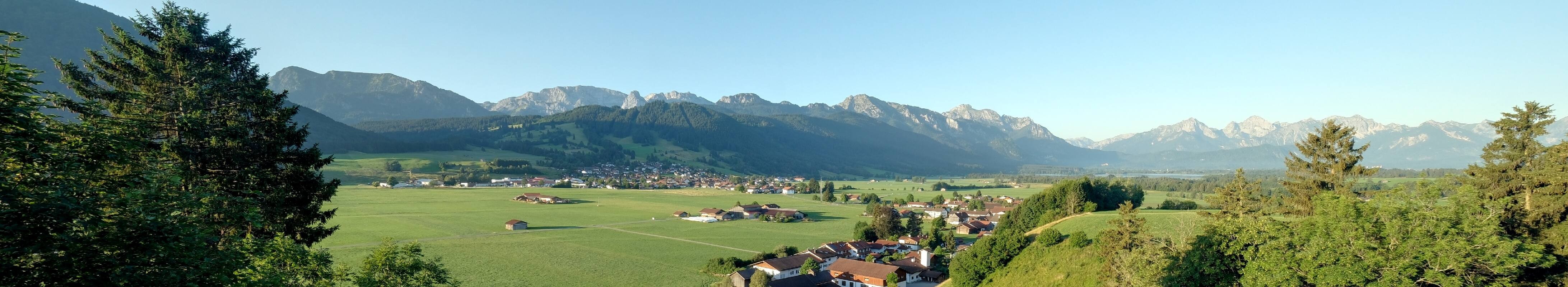 Archiv Foto Webcam Halblech - Blick über Buching