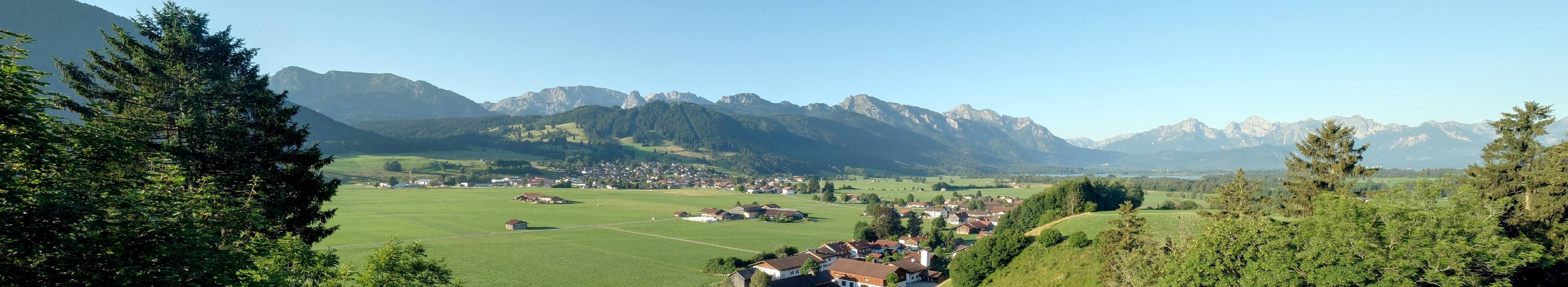 Archiv Foto Webcam Halblech - Blick über Buching