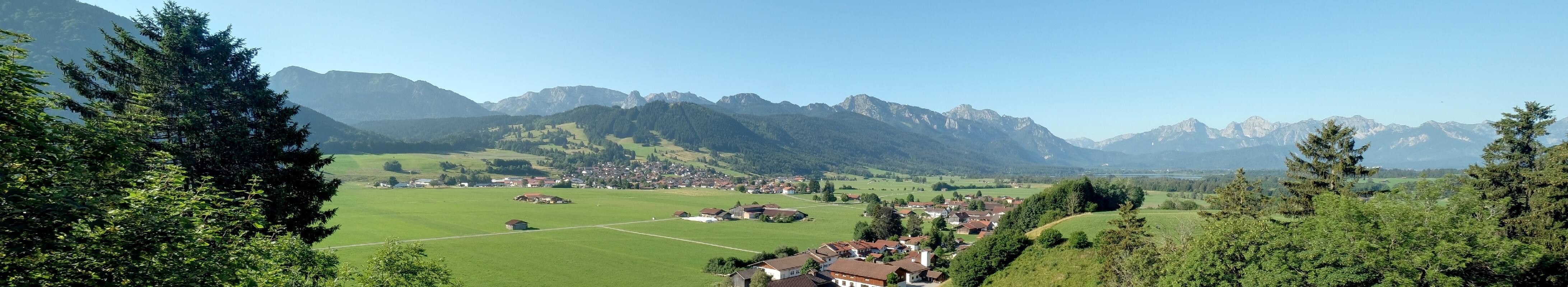 Archiv Foto Webcam Halblech - Blick über Buching