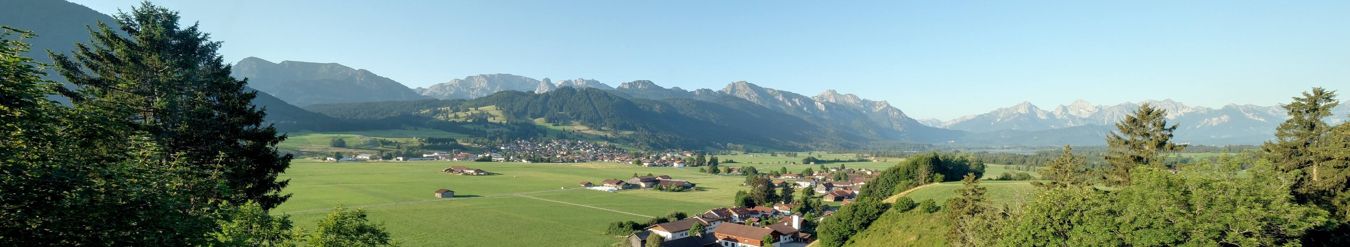 Archiv Foto Webcam Halblech - Blick über Buching