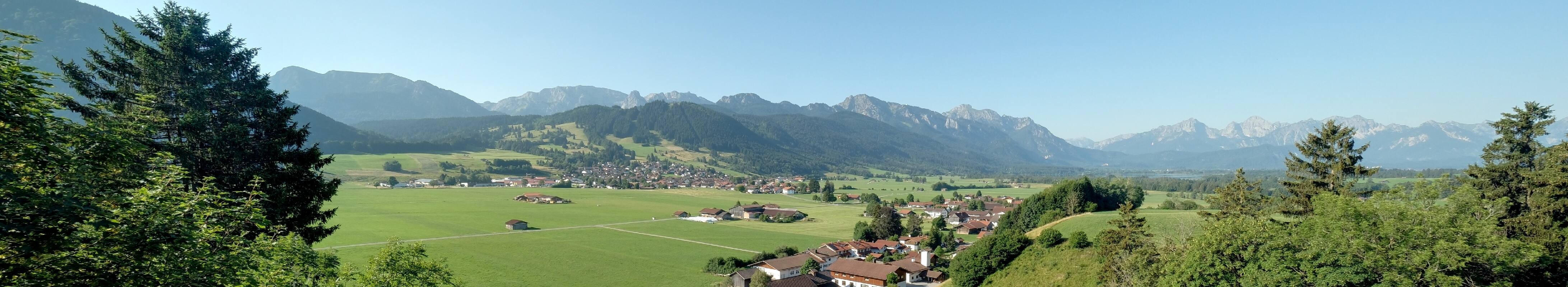 Archiv Foto Webcam Halblech - Blick über Buching