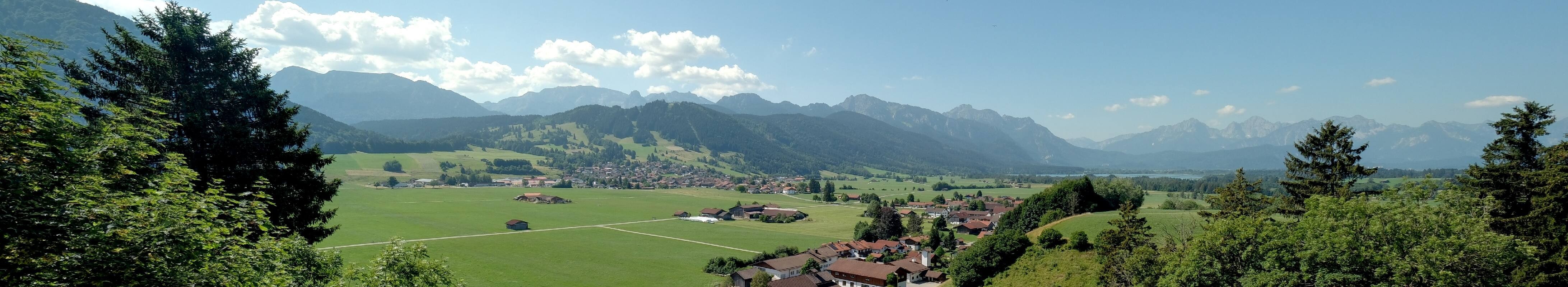 Archiv Foto Webcam Halblech - Blick über Buching