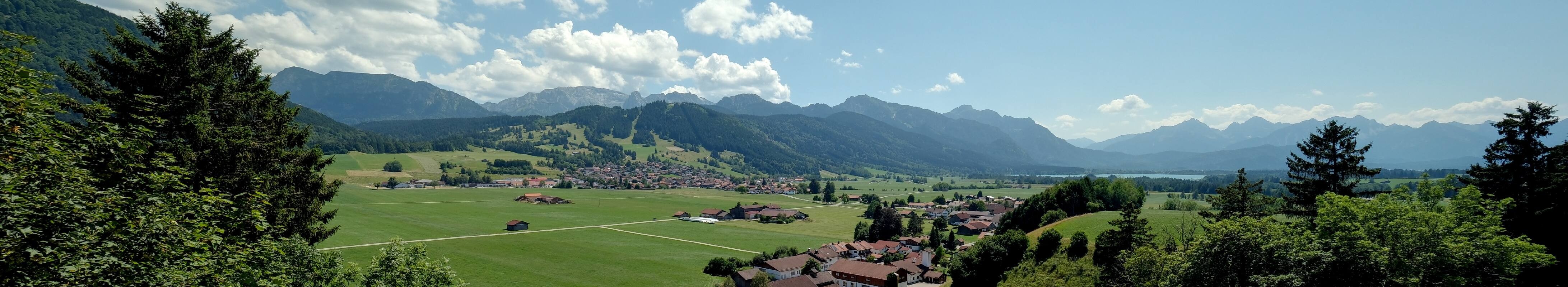 Archiv Foto Webcam Halblech - Blick über Buching