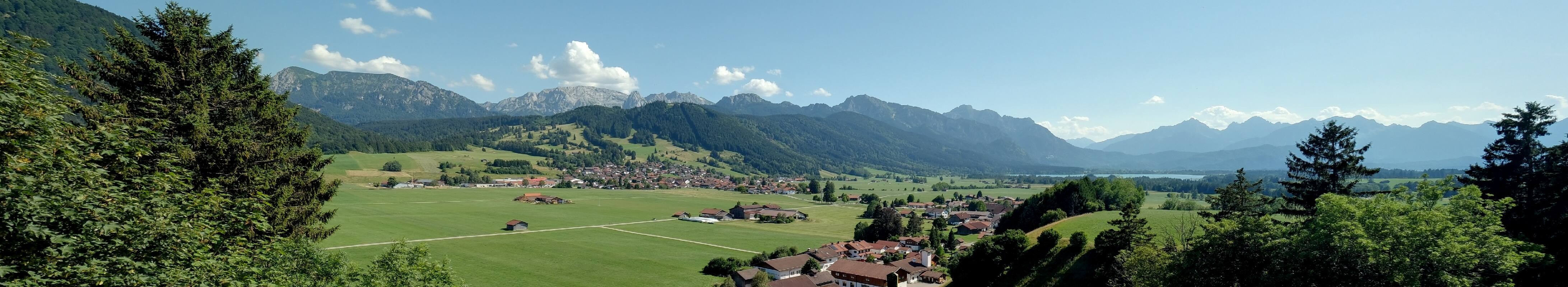 Archiv Foto Webcam Halblech - Blick über Buching