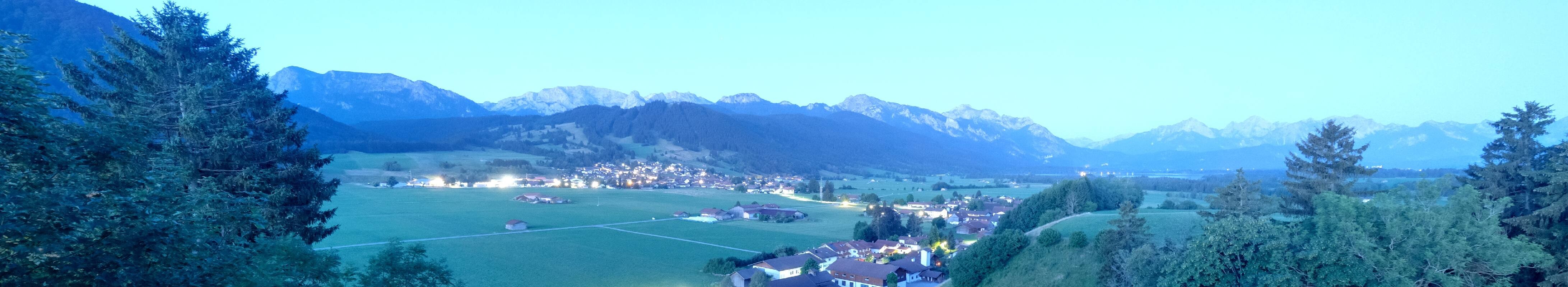 Archiv Foto Webcam Halblech - Blick über Buching