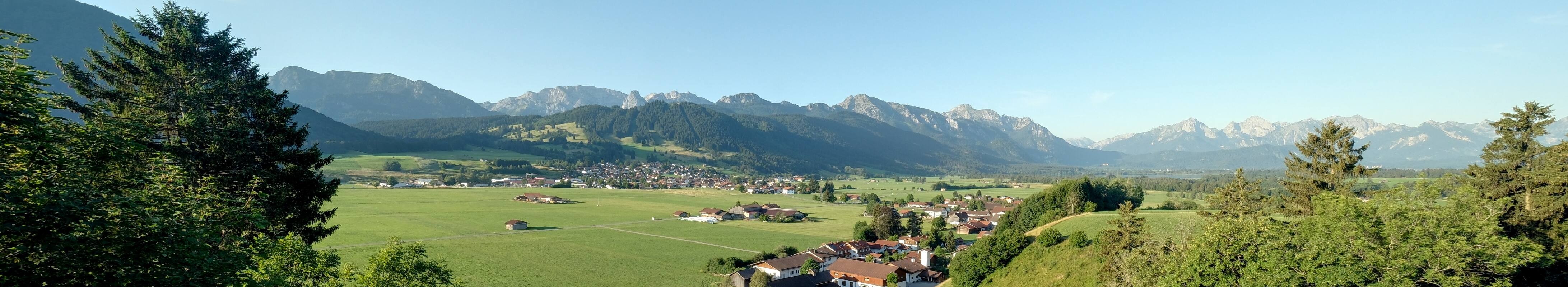 Archiv Foto Webcam Halblech - Blick über Buching
