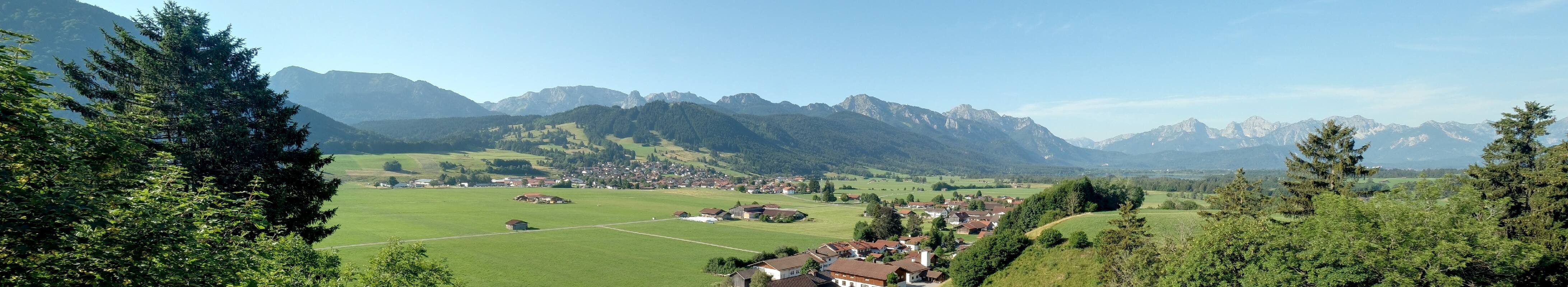 Archiv Foto Webcam Halblech - Blick über Buching
