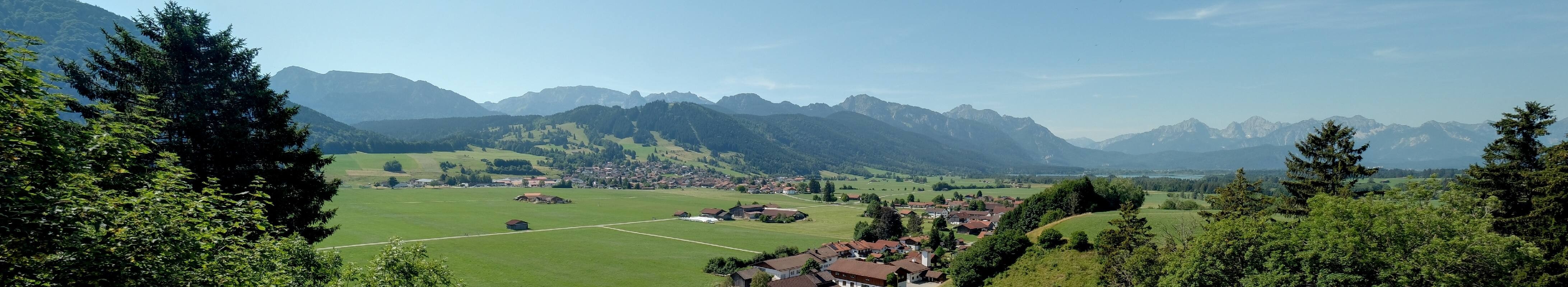 Archiv Foto Webcam Halblech - Blick über Buching