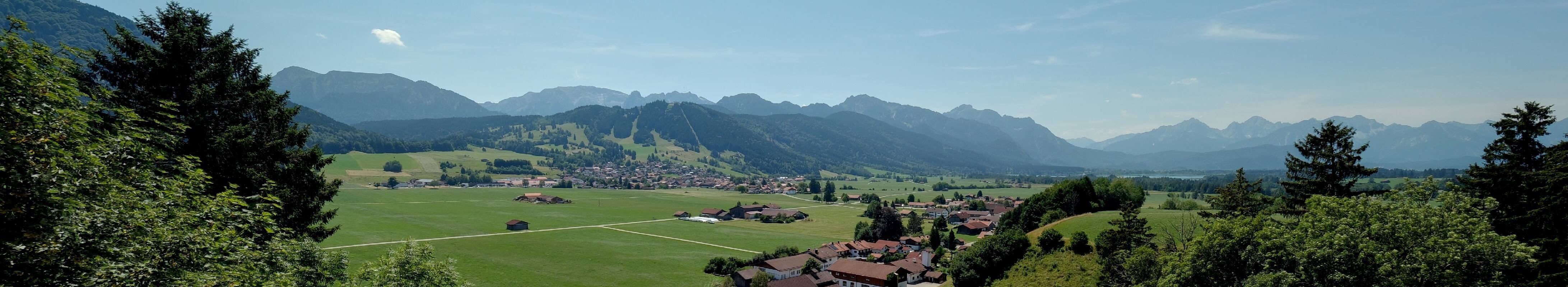 Archiv Foto Webcam Halblech - Blick über Buching