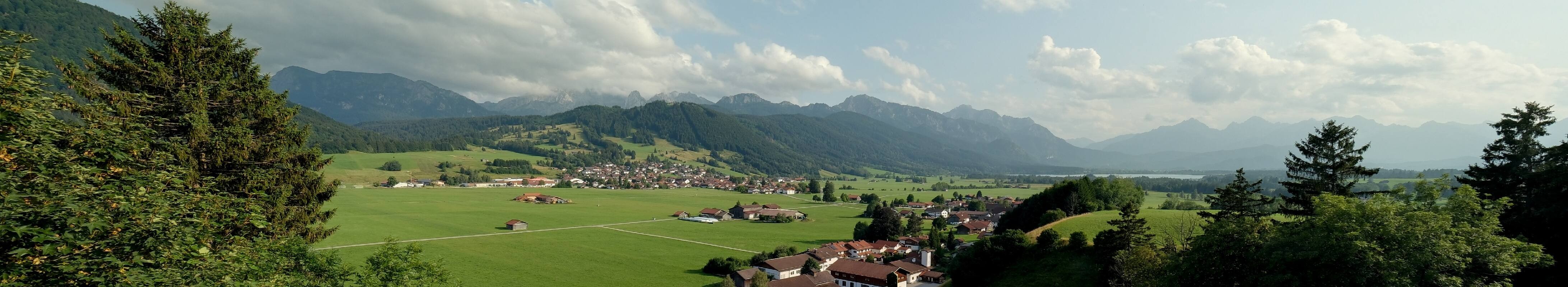 Archiv Foto Webcam Halblech - Blick über Buching