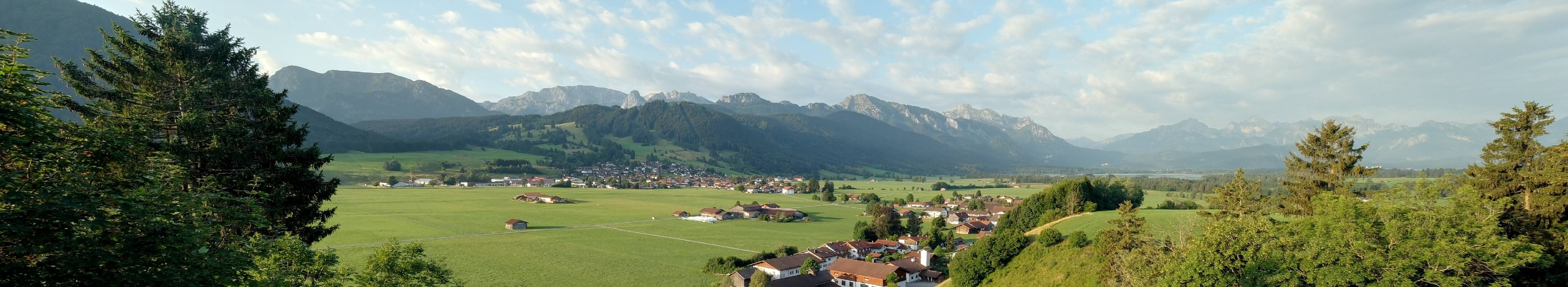 Archiv Foto Webcam Halblech - Blick über Buching