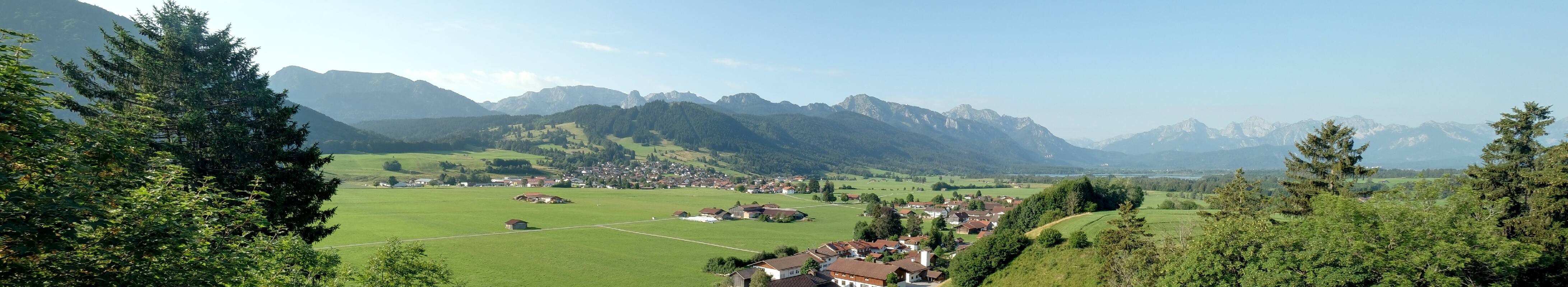 Archiv Foto Webcam Halblech - Blick über Buching