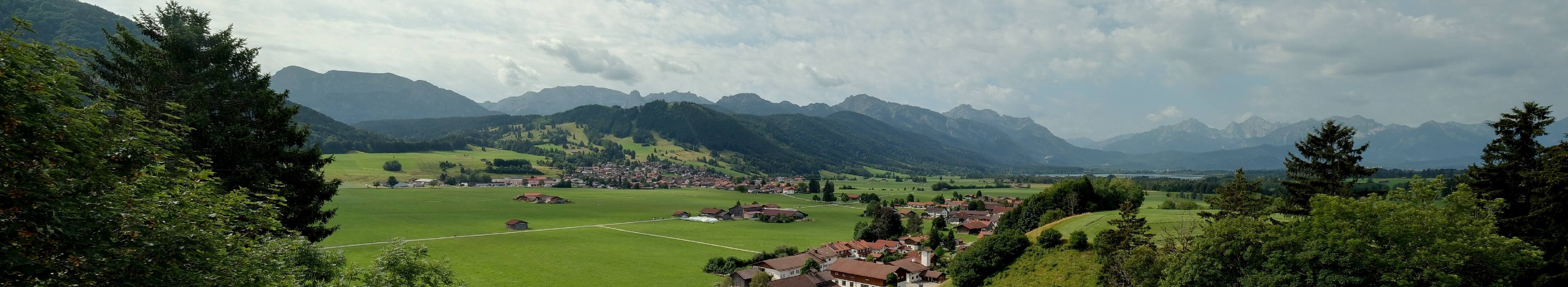 Archiv Foto Webcam Halblech - Blick über Buching
