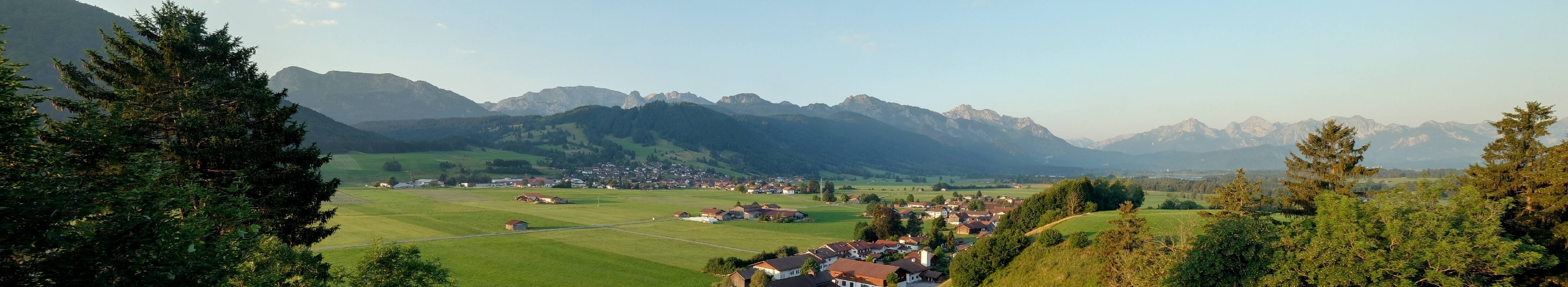 Archiv Foto Webcam Halblech - Blick über Buching