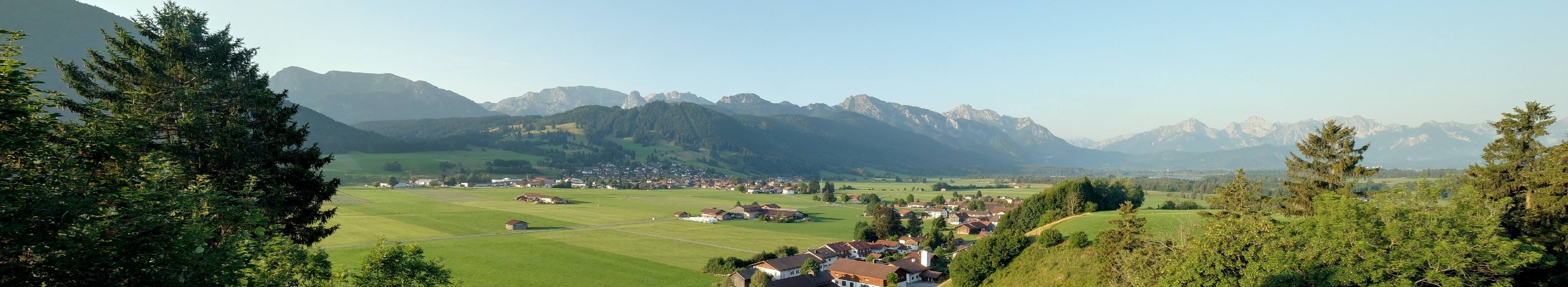 Archiv Foto Webcam Halblech - Blick über Buching