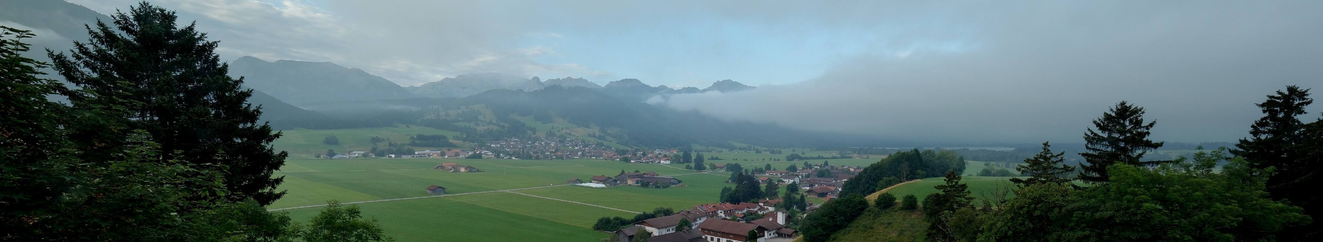 Archiv Foto Webcam Halblech - Blick über Buching