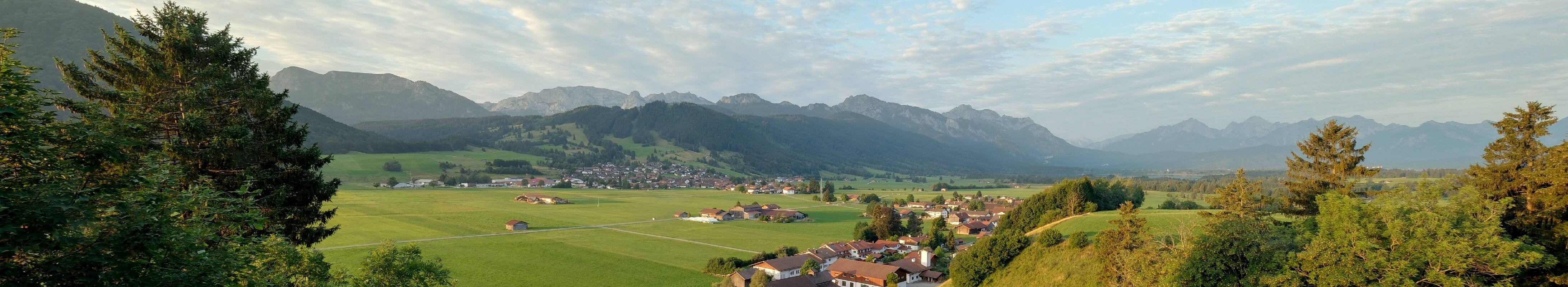 Archiv Foto Webcam Halblech - Blick über Buching