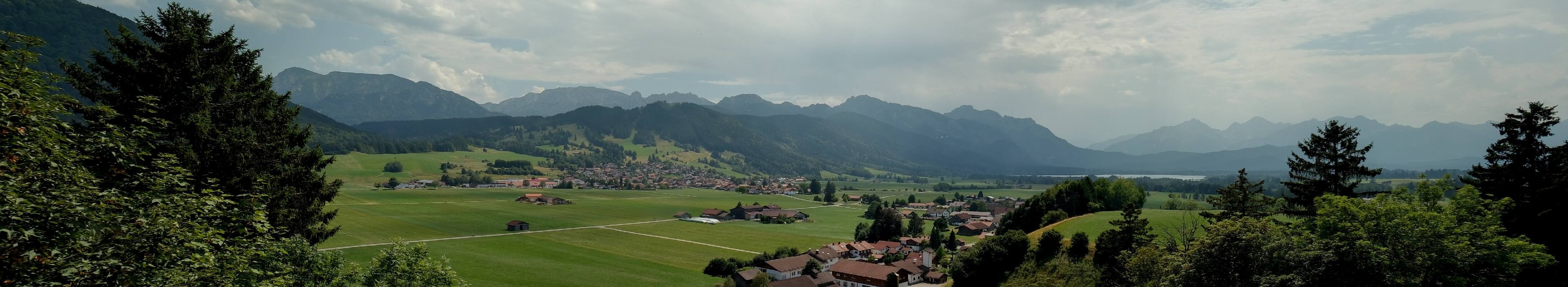 Archiv Foto Webcam Halblech - Blick über Buching